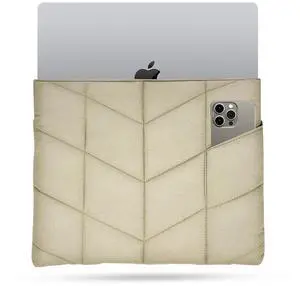UZBL Puffy Laptop Sleeve 15-16 inch, Puffer Laptop Carrying Case for Women, Pillow Case Compatible for MacBook Air 15 & MacBook Pro 16 M3, Diamond Stitched Sleeve