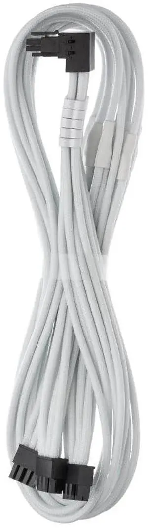CableMod C-Series Pro ModFlex Sleeved 12V-2x6 12VHPWR 90deg StealthSense PCIe Cable for Corsair Type 5 RMX Shift - Variant A (White, 90deg 16-pin to Triple 8-pin, 65cm)