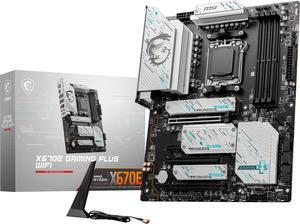 MSI X670E GAMING PLUS WIFI Gaming Motherboard (AMD Ryzen 9000/8000/7000 Series Processors, AM5, DDR5, PCIe 5.0, SATA 6Gb/s, M.2 slots, USB 3.2 Gen 2, Wi-Fi 6E, Bluetooth 5.3, 2.5Gbps LAN, HDMI/DP,ATX)