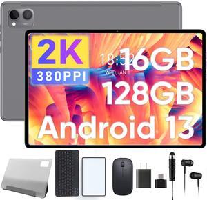 N-one Android Tablet, 10.4 Inch Android 13 Kids Tablets, 16G 128G 8-Core & 1TB Expand Game Tablet, WiFi GPS Bluetooth with Protect Glass Case Keyborad Mouse Earbud