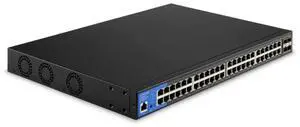 48-Port Managed Gigabit PoE+ Switch with 4 10G SFP+ Uplinks 740W TAA Compliant LGS352MPC