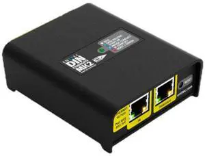 ENTTEC DIN Ethergate Mk2 POE 71031 2 Universe Bi-Directional Ethernet to Dual DMX RDM Converter, DMX500K Compatible