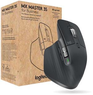 Logitech MX Master 3S for Business, Wireless Mouse with Quiet Clicks, 8K DPI, Secured Logi Bolt USB Receiver, Bluetooth, USB-C Charging, MagSpeed Scrolling, Windows/Mac/Chrome/Linux - Graphite