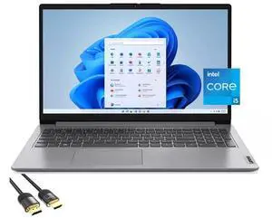Lenovo IdeaPad 15.6" FHD Slim and Light Laptop, 12th Gen Intel 10-Core i5-1235U, 16GB RAM, 1TB PCIe SSD, USB-C, HDMI, WiFi 6, KeyPad, Webcam, SD Card Reader, PDG HDMI Cable, Cloud Grey, Win 11