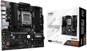 ASRock AMD B850M Pro A Socket AM5 Ryzen DDR5 8000 MHz 256GB Micro ATX Motherboard M.2 SATA3 6.0 Gb/s PCIe 5.0 B850