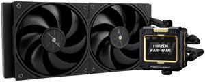 Thermalright FW 240 Black-240mm AIO CPU Liquid Cooler,IPS LCD Screen with 320 * 240 Resolution,for AM4/AM5&Intel LGA1700,"2.4 inch"Magnet-Absorbent LCD Screen for Images -Black