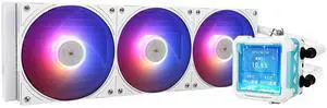 Thermalright FW PRO 360 ARGB White CPU AIO Cooler,IPS LCD Screen with 320 * 320 Resolution,for AM5&Intel 1700/1851,High-Performance 360 Specs Water-Cooled with 2.73in Removable Display