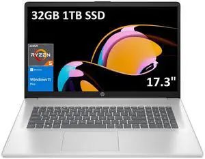 HP 17 Laptop (17.3" FHD Anti-Glare, AMD Ryzen 5 7430U, 32GB RAM, 1TB SSD, 6-Core (> i7-1165G7)), for Business, Enterprise, Students, Long Battery Life, Webcam, Fast Charge, Win 11 Pro w/AI Copilot HP 17 Laptop (17.3" FHD Anti-Glare, AMD Ryzen 5 7430U, 32GB RAM, 1TB SSD, 6-Core (> i7-1165G7)), for Business, Enterprise, Students, Long Battery Life, Webcam, Fast Charge, Win 11 Pro w/AI Copilot