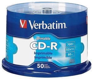 Verbatim 98473 52x CD-R, White Inkjet Printable
