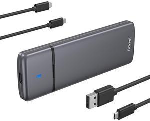 M.2 NVMe SSD Enclosure,USB 3.2 Gen 2 to NVME PCI-E SATA M-Key/(B+M) Key Aluminum External Case Reader Support UASP Trim for 2230/2242 /2260/2280 NVMe SSDs