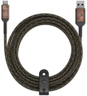 House of Marley Rewind USB-C to USB-A Cable: Braided Charging Cable, USB-IF and MFI-Certified, 10ft Long, Made with Sustainable Materials