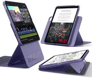 ESR for iPad 10th Generation Case, Rotating Case with Removable Magnetic Cover, Adjustable Portrait/Landscape Stand with Raised Screen View, 9 Standing Angles, Shift Series,Purple