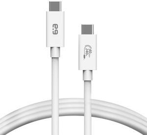 PureGear USB-C to C USB4 Cable (3ft) with Power Delivery for iPhone 15, 15 Plus, 15 Pro, 15 Pro Max, Galaxy, Pixel Phones, Type C Laptops, & More USB-C Devices - Lifetime Replacement Coverage (White)