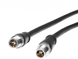 Alvin's Cables M12 X-Code 8 Pin Male to 8 Pin Male Cat6e Cable Shielded for Cognex Basler Industrial Camera, High Flex 5m/16.4ft