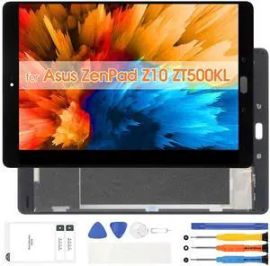 Screen Replacement for Asus ZenPad Z10 ZT500KL P001, LCD Display Digitizer Touch Screen Panel for Asus ZenPad Z500KL Full Assembly with Repair Kits(Black,9.7 inch)