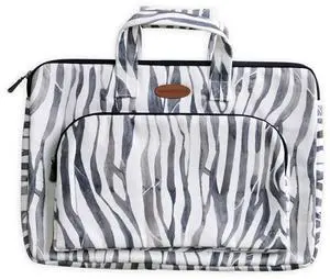 Maison d'Hermine Laptop Bag with Pocket upto 15.6 inch Stain and water repellent Cotton canvas - Zebra