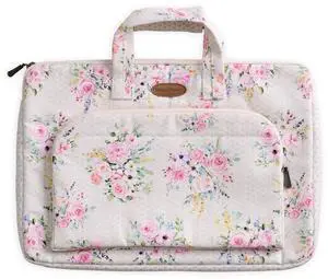 Maison d'Hermine Laptop Bag with Pocket upto 13.5 inch Stain and water repellent Cotton canvas - Sweetrose Lavender