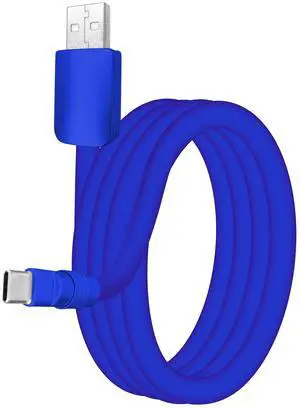 chubbycable Chubby 2.0 Fast Charging Cable Durable Soft Silicone USB C Cable 240W Extra Thick Phone Charger Cord Data Transfer Cord, Dark Blue+Dark Blue, USB-A to Type-C, 19.6 FT