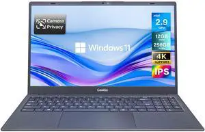 Coolby 15.6 inch Windows 11 Laptop Computer with 1920x1080 IPS Display, 8GB RAM/256 GB NVMe SSD, Intel N5095 Quad Core Processor Notebook PC, Support 2.4G/5G Hz WiFi, BT, Type-c PD 3.0 Charging