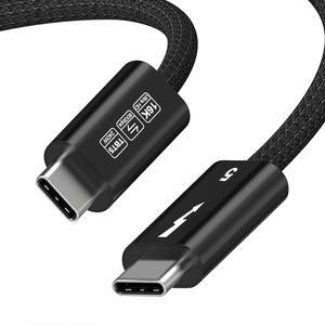Thunderbolt 5 Cable,80Gbps Data Transfer,up to 120Gbps Bandwidth Boost,240W Fast Charging,16K/8K 60Hz Display,Compatible with Thunderbolt 4 Cable,Thunderbolt 5 Cable 3.3ft,USB4,Apple Mac,iPhone (1.0M)