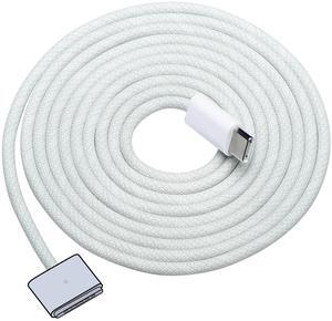 DERLULU USB-C to Magnetic 3 Fast Charge Cable (2 m/6.6 ft), USB C Cable Compatible with MacBook Air (15/13-inch M3 2024, 15-inch M2 2023, 13-inch M2 2022), MacBook Pro (16/14-inch 2023/2021), Silver