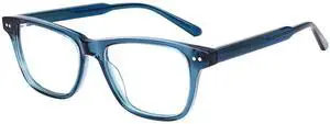 Dollger Fashionable Square Transparent Lenses Blue Light Blocking Glasses for Women and Men - Computer Glasses for Stylish Women Blue