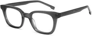 Dollger Blue Light Blocking Glasses For Woman Men Thick Frame Round Non-Prescription, pertain Work,Computer Gaming,TV Transparent gray frame