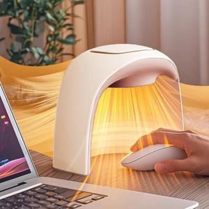 Heated Mouse Pad Hand Warmer,Adjustable Temperature Small Space Heater for Office,Foldable Desk Heater for Office Quiet Small,Portable Electric Space Heaters for Indoor Use,110V 100W (White)