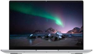 FISKINER N7P 14'' Laptop, Inter Celeron N Processor, 8GB RAM, 256GB SSD, Ultra-Thin, Lightweight, 4h Long Battery Life for Basic Business, Office & Study, Sliver