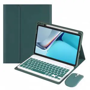 kaidisen Keyboard Case Mouse for 2024 iPad Air 13 inch M2/ iPad Pro 12.9 inch 6th/5th/4th/3rd Generation Detachable Cute Color Keyboard Case,Dark Green