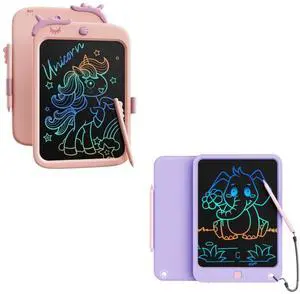LCD Writing Tablet 10 Inch for Boys Girls(Pink+Purple)