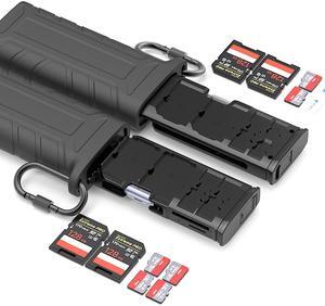 KOERTACOO Multi-Function High-Speed SD/TF Card Reader, 2-in-1 Card Carrying Case Holder, USB3.1 5Gbps Type-C Interface Memory Card Reader, Suitable for Cameras, Smartphones, Drones, Action Cameras.