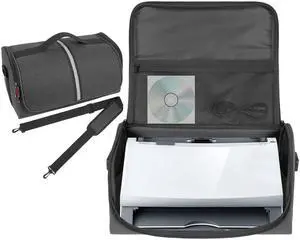 Kingshion Document Scanner Carrying Case Bag,Film Scanner Case Compatible with Fujitsu iX1400, iX1500, iX1600, Plustek Scanner, Fujitsu Fi Series, Brother and Raven Scanner Use-Dark Grey