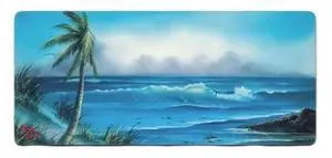 Bob Ross Desk Mat for Desktop, Large Ergonomic Mouse Pad, Gaming Mouse Pad, Non-slip Deskmat, Mouse Pad For Computer, Wireless Mouse, Keyboard, Mouse pad for desk, Large Mousepad- Storm on The Horizon