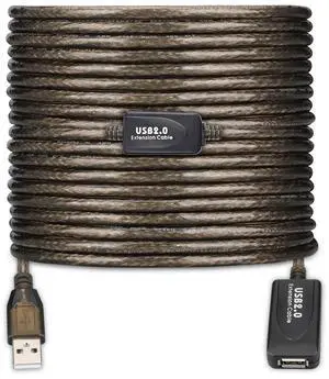 LDKCOK USB 2.0 Type A Male to A Female Active Repeater Extension Cable 60ft, High Speed 480 Mbps