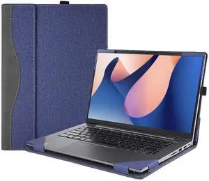 Case Cover for 16" Lenovo IdeaPad Flex 5 16ABR8 16ALC7 16IAU7 16IRU8 Laptop,2 in 1 PU Leather Notebook Sleeve Detachable Protective Bag Shell with Pen Holder (16inch, Dark Blue)