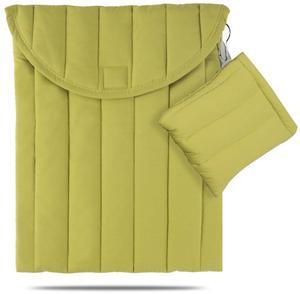 Puffy Laptop Sleeve Set 15-16 Inch Streak-Green, Protective Carrying Case for Men and Women, Cute Case Bag Compatible with 15 and 16 Inch Laptops, for MacBook Air M2, Asus/Dell Xps in Cover