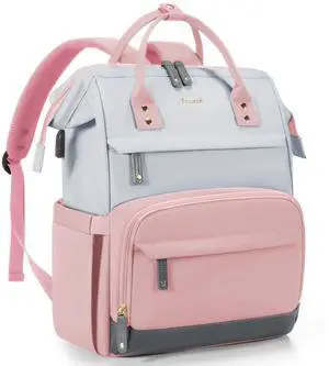 LOVEVOOK Laptop Backpack for Women, 15.6 Inch Work Business Backpacks Purse With Large Capacity, Waterproof Nurse Bag College Bookbag for School, Waterproof Casual Daypack for Travel