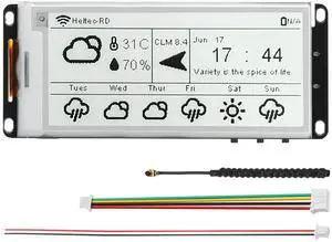 Vision Master E290 Development Board with 2.9" E-Ink Display Screen, SX1262 Chip BLE WiFi ESP32-S3R8 LoRa Module Compatible with Arduino PlatformIO Micpython Meshtastic Raspberry PI IoT(902-928MHz