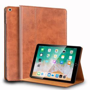 NANRUIL for Ipad Case 10.2-inch 9th/8th/7th Gen Genuine Leather Cover Protective Shell for 2021/2020/2019,Auto Wake/Sleep.Brown