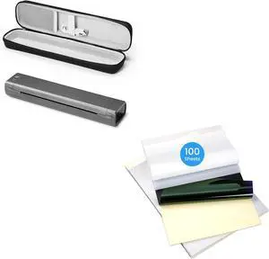 Phomemmo Wireless Tattoo Stenicl Printer with 1 Black Case & 100 Sheets A4 Size Tattoo Transfer Paper