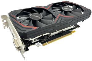 QTHREE Radeon RX 580 Graphics Card, 8GB,256Bit,2048SP,GDDR5,DP,HDMI,DVI,Video Card for PC Gaming,PCI Express 3.0 x16 with Dual Fan for Office and Gaming,DirectX 12