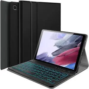 REAL-EAGLE Backlit Keyboard Case for Galaxy Tab A7 Lite 8.7 2021[SM-T220/T225], 7 Colors Light Detachable Wireless Keyboard Protective Case Cover for Samsung Galaxy Tab A7 Lite 8.7 Inch