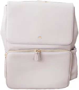 Ruby Camera Backpack - Sleek, Durable Vegan Leather Bag with Gear Dividers, Laptop Compartment, and Side Access for Cameras & Gear, Gray