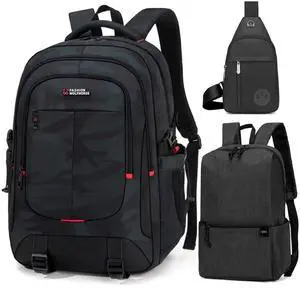 SAIA TIAN Laptop Backpack,Business Travel Anti Theft Slim Durable Laptops Backpack,Water Resistant College Computer Bag (Camouflage black)