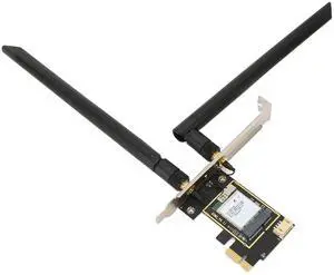 PCIe 6E Card, XB530NF MT7922 RZ616 2.4G 5G 6Ghz 3 band, Up to 2400Mbps Antenna MU MIMO PCIe Network Card, BT 5.2 Cordless NIC Adapter