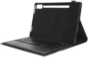 Sanpyl for Tab P12 Case with Keyboard, Rechargeable Detachable Touchpad Keyboard Case with Pen Holder for Tab P12 12.7inch 2023 (Black)