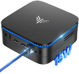 KAMRUI AK1 Plus Mini PC, Desktop Computer 12th N95(up to 3.4GHz) Mini PC 16GB RAM 512GB SSD, Micro PC Computer, Mini Tower PC Support 4K HDMI, Desktop PC with Dual WiFi, BT4.2 for Business Home Office