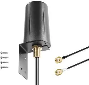 2x2 MIMO Omnidirectional Low Profile 4G LTE 5G External Antenna SMA Male Connector with 10ft Cable for 4G/5G Routers Hotspot Verizon AT&T T-Mobile Home Internet Truck and RV, Slinkdsco
