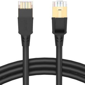 ATTMONO Cat8 Ethernet Cable, Professional Network Patch Cable 40Gbps 2000Mhz S/FTP LAN Wires, High Speed Internet Cable Cord with RJ45 Gold Plated Connector for Modem, Router, PC